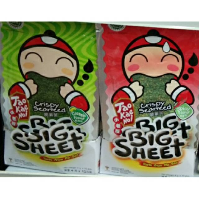 

Tao Kae Noi Big Sheet 4gr Crispy Seaweed 1 Box
