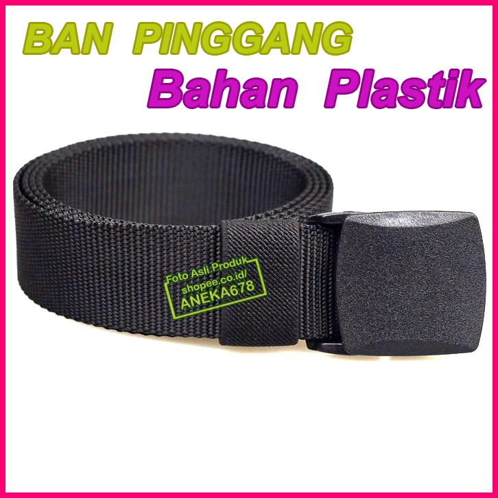 TALI IKAT PINGGANG PRIA ANTI XRAY BAN PLASTIK CANVAS AUTOMATIC BUCKLE