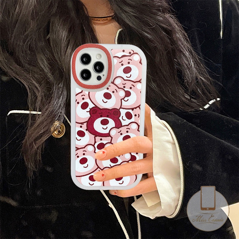 Xiaomi Redmi 12C A1 10 9 9A 10C 9C NFC 9T Note 11 9 8 10 10S 10 Pro Max Plus POCO F4 K40s Cute Bear Rabbit Full Back Oval Perlindungan Lensa Anti Jatuh Back Soft TPU Case