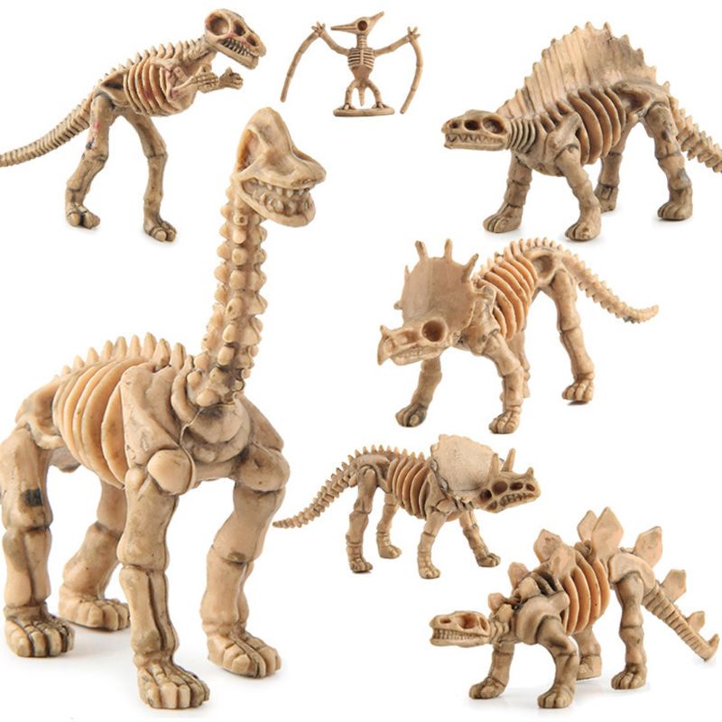 Mary Anak Mainan Puzzle Interaktif Realisitc Dinosaurus Petrifaction Skeleton Action Mini Angka Portable Cupcake Topper Ga