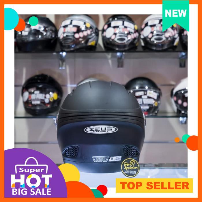 Helm Half Face Zeus Zs 610 Black Matt