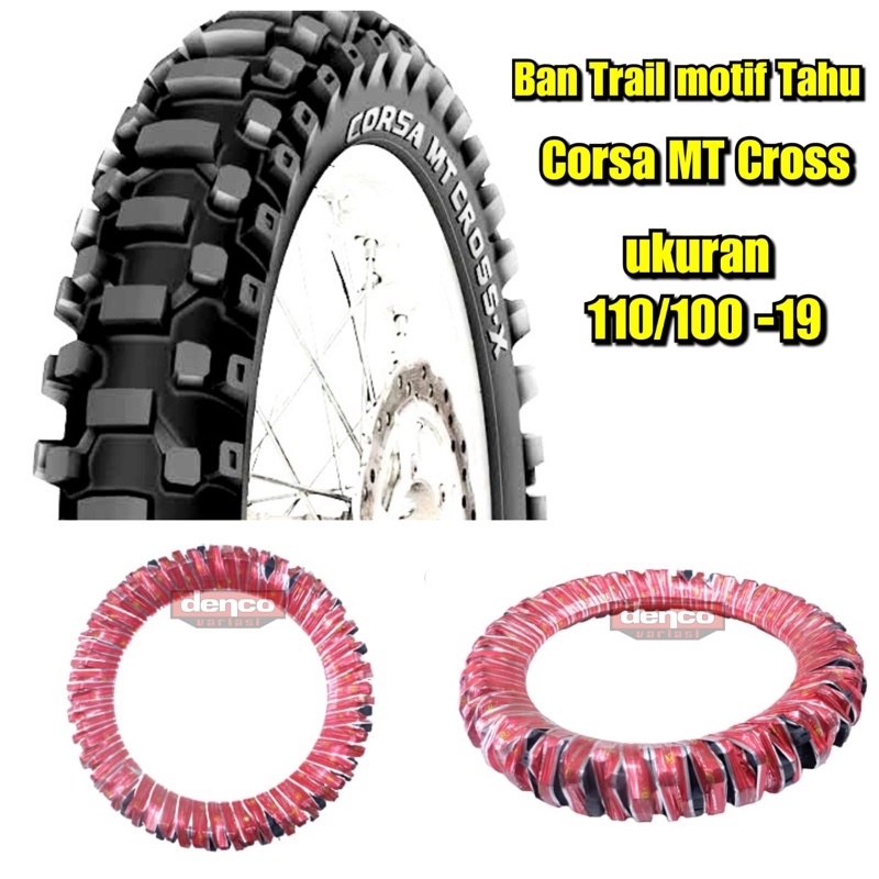 SALE! Ban Cross | Trail Velg Ring 19 Motif Tahu 110/90 ring 19 Ban Trail MT Cross R