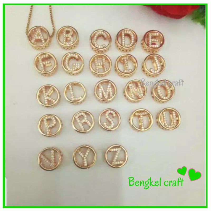 Liontin Huruf Bahan gelang emas hongkong huruf emas xuping