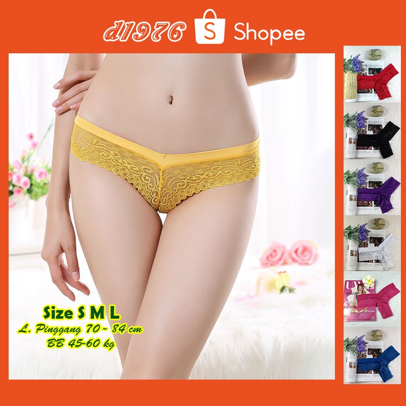 d1976 G String Celana Dalam CD GString Underwear Sexy Wanita Seksi All Size S M L OFG-H089