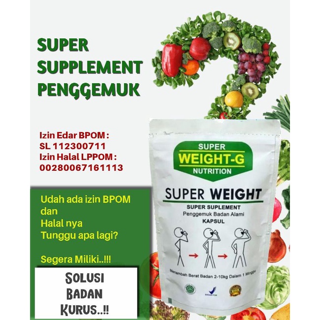 [BISA COD] SUPER WEIGHT GAIN KAPSUL PENGGEMUK BADAN