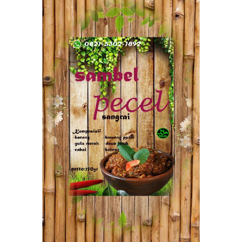 

Sambel pecel sangrai tanpa pengawet buatan