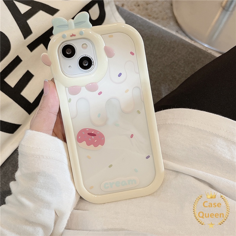 Bow-knot Monster Case Oppo A17 A7 A7 A5S A12 A3S A12E A53 A74 A95 A16K A16E A17K A52 A92 A96 A76 Reno 5 5F 4F 7 A5 A9 A16 A54 A15 A57 A31 A15s A55 A16s Candy Butter Cream Strawberry