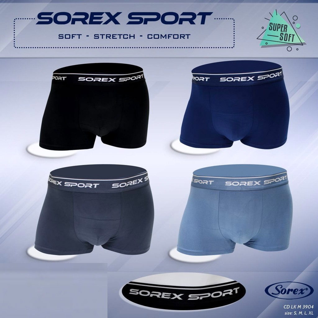 Sorex Man 3904 CD Boxer Sport Pria Boxer Murah Lembut