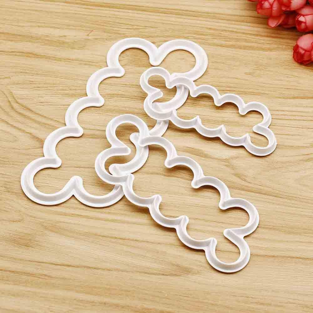 Preva 3PCS Cetakan Kue Bunga Mawar DIY Fondant Sugarcraft Baking Mold