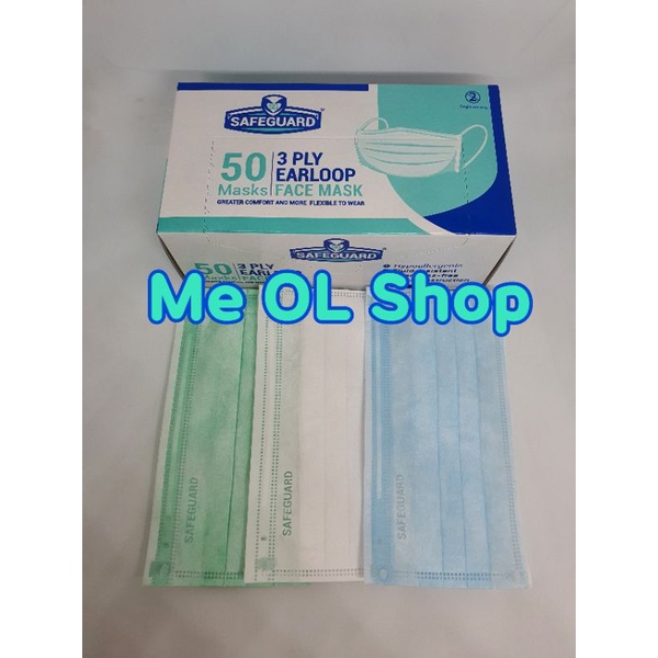 MASKER SAFEGUARD EARLOOP 3PLY ISI 50PCS