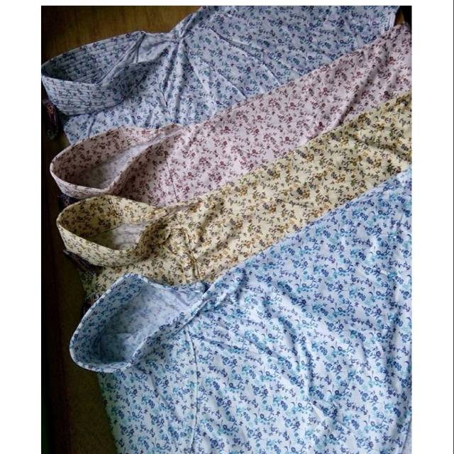 Jilbab serut instan motif bunga kecil