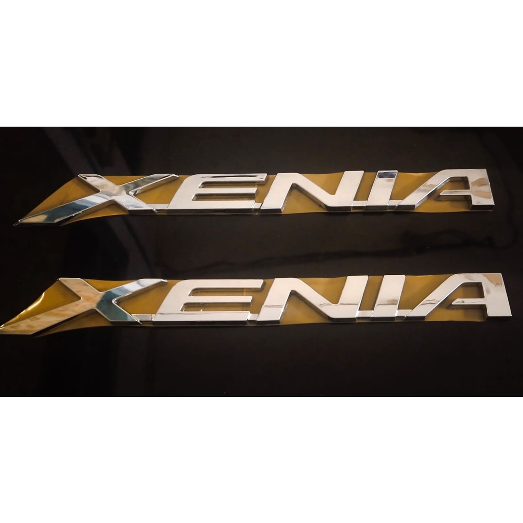 Emblem Logo Tulisan Xenia Chrome