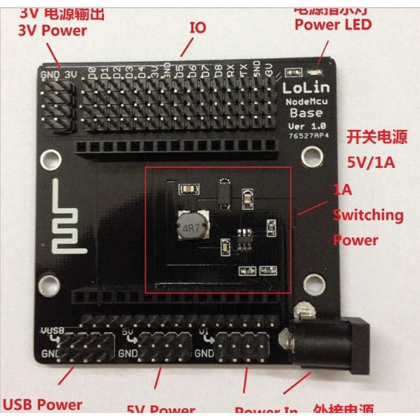 NodeMcu base ESP8266 testing DIY Breadboard Basics Tester suitable