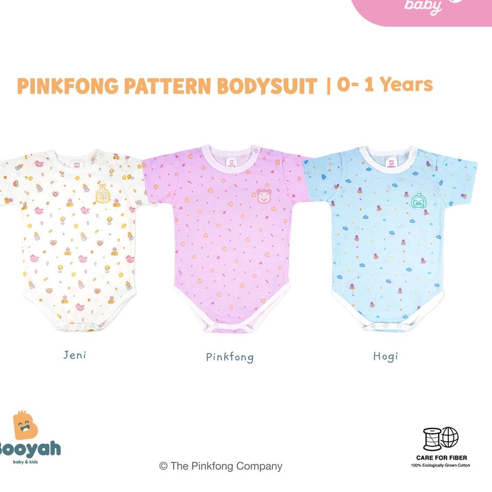 Booyah Baby & Kids Baju Bayi - Pinkfong Pattern Bodysuit (0-1 Tahun)