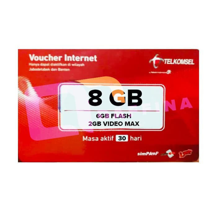 Voucher Kuota Internet Telkomsel 8 GB Paket Data
