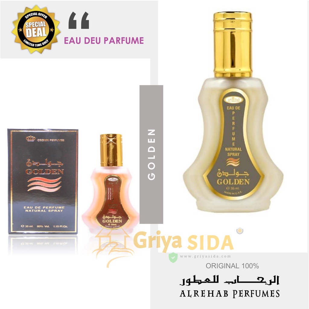 Parfum al rehab golden 35ml original minyak wangi alrehab spray PROMO!