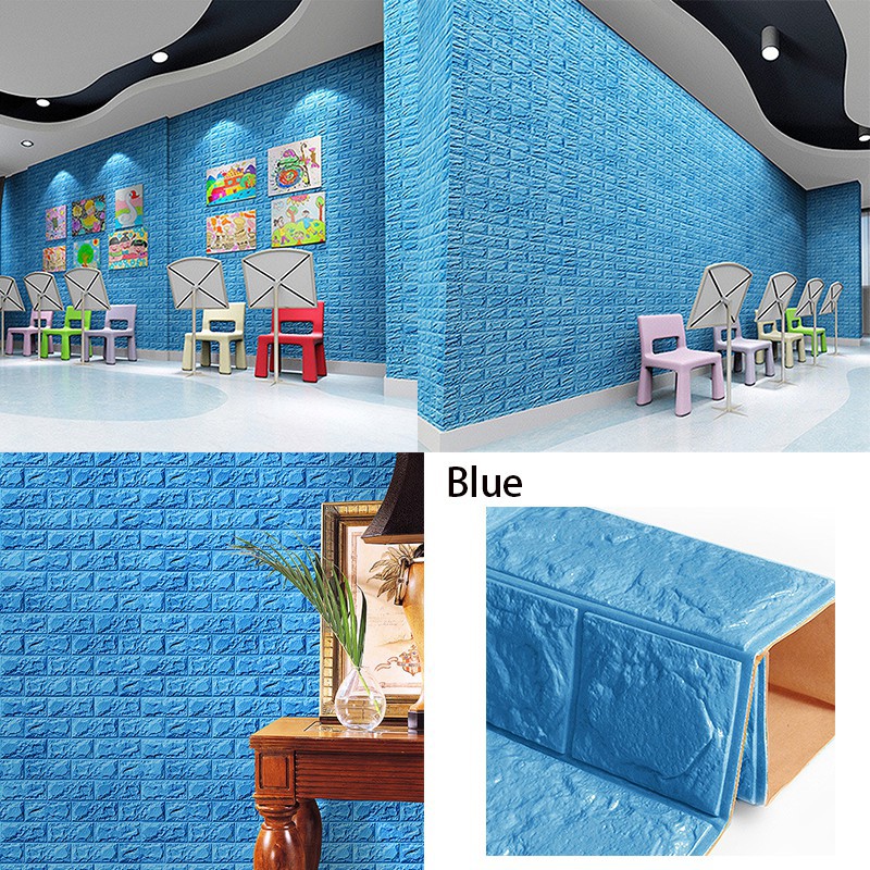 AGG-182  Wallpaper Dinding 3D Foam Polos / Wallpaper Dinding 70x77 cm / Wallpaper dekor Rumah