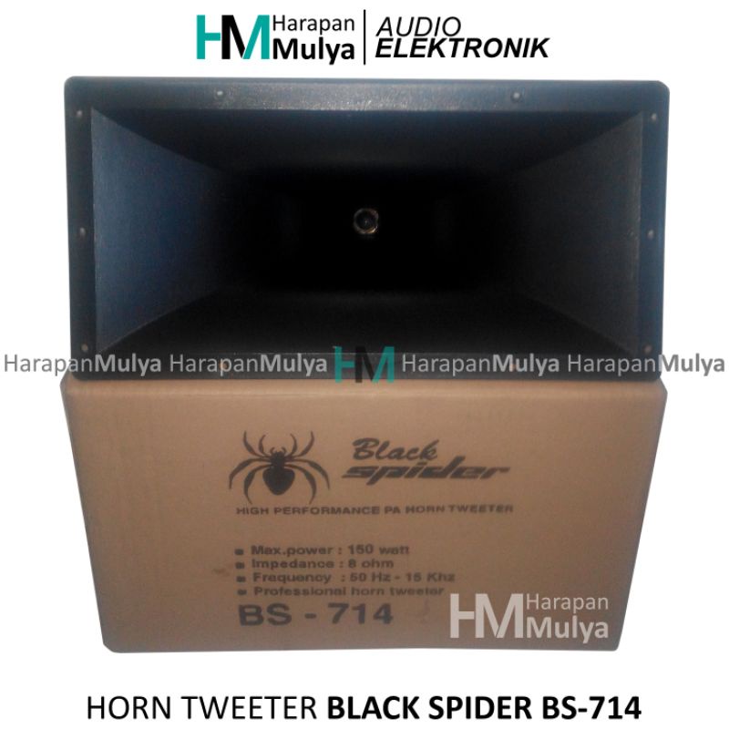 Horn Tweeter Corong Magnet Black Spider BS-714