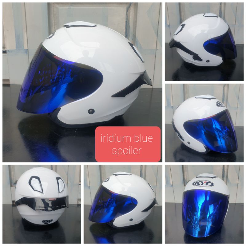 HELM HALF FACE KYT KYOTO PAKET GANTENG KYT PUTIH IRIDIUM ( 2KG )