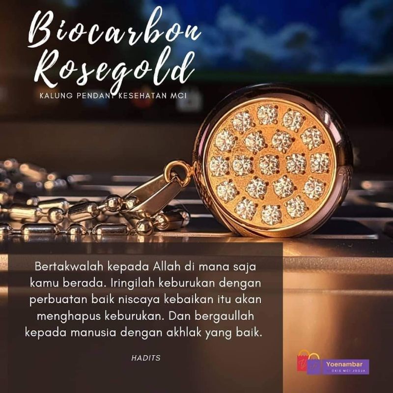 READY STOCK KALUNG KESEHATAN ANTIRADIASI MILLIONAIRE PENDANT ROSEGOLD V2 ORIGINAL MCI