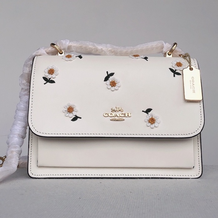 TAS WANITA SELEMPANG CH TAS BAHU KLARE CROSSBODY BAG WITH DAISY EMROIDERY 5828 c2858 HANDBAG