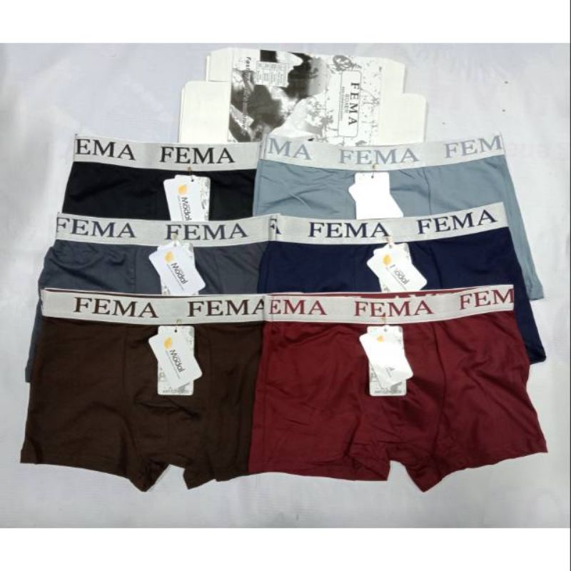 Grosir 1 lusin boxer lupo segiempat pria dewasa bahan katun | celana dalam pria boxer termurah