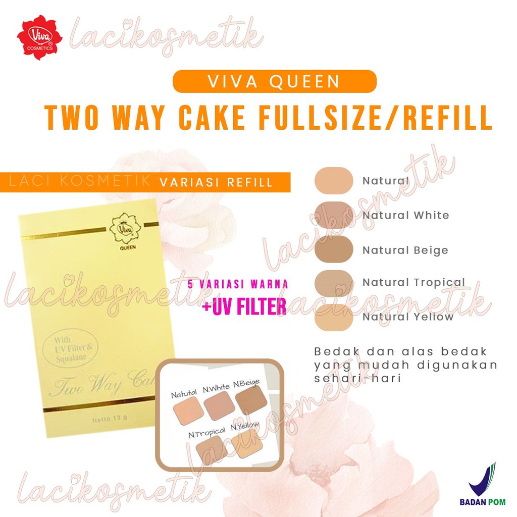 ✨LACIKOSME✨ VIVA QUEEN TWO WAY CAKE | REFILL VIVA QUEEN TWO WAY CAKE BPOM ORIGINAL