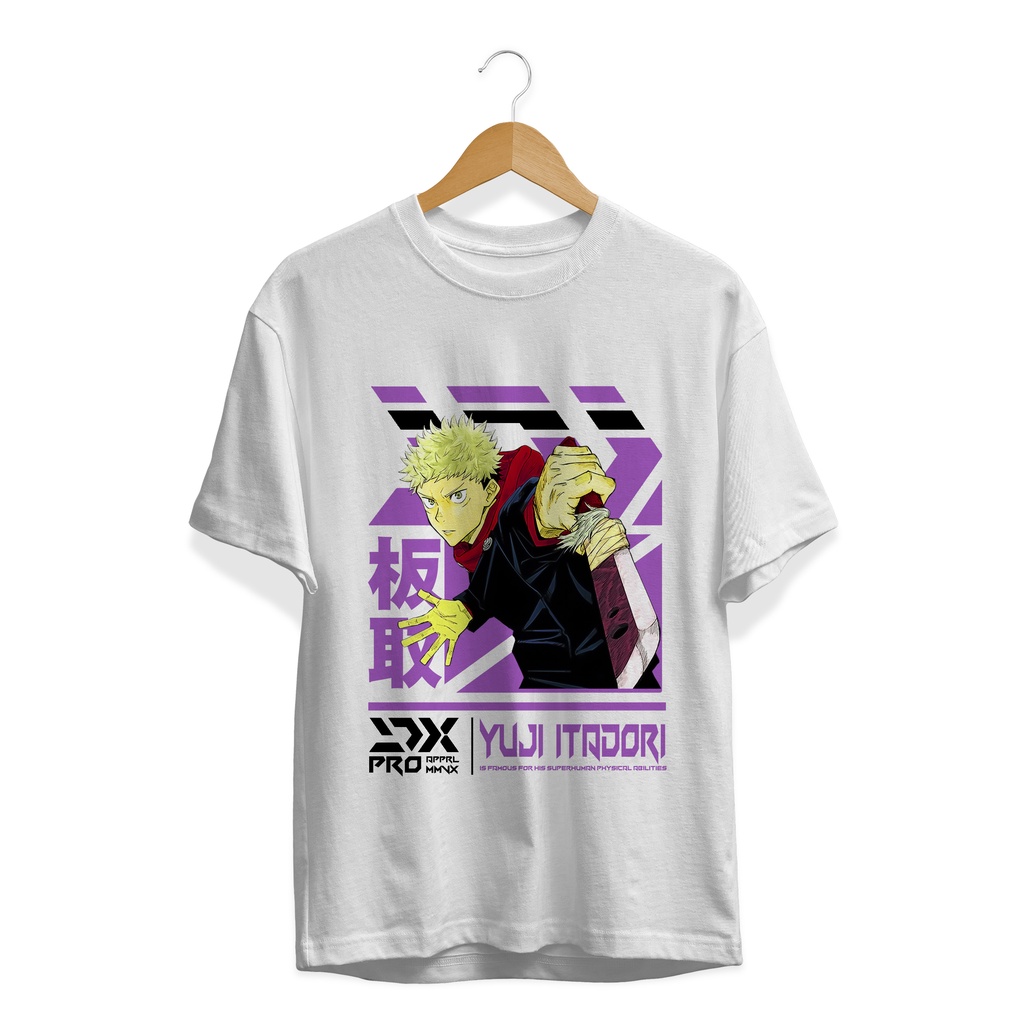 T-SHIRT KAOS ANIME YUJI ITADORI JUJUTSU KAISEN ITADORI YUUJI ANIME MANGA