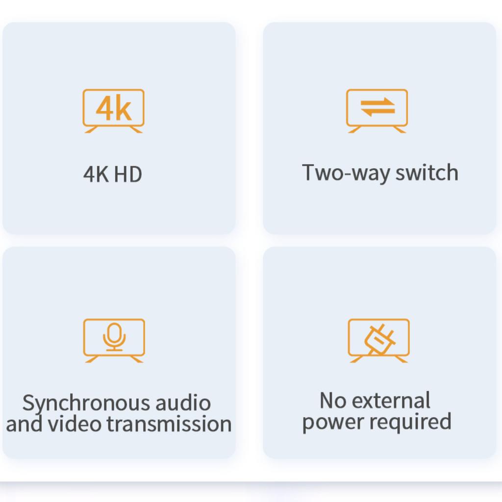 2 In 1 Adapter Splitter Switcher HDMI 4K 2.0 1x2 / 1 Untuk PS4 HD TV BOX