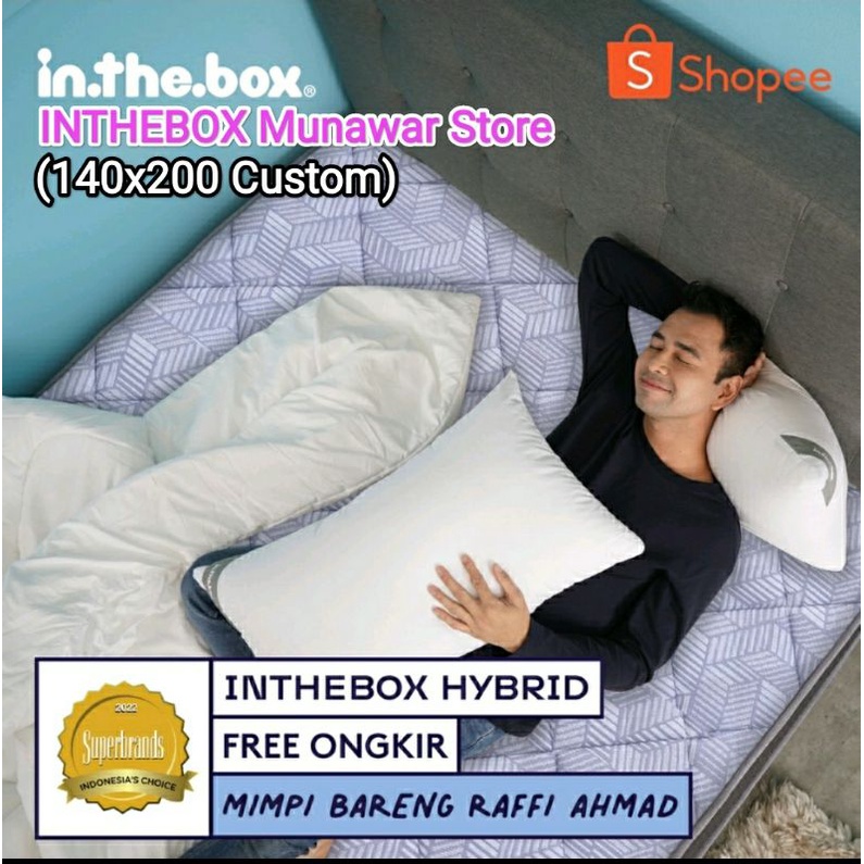 Matras Kasur INTHEBOX HYBRID ukuran (140x200) custom size