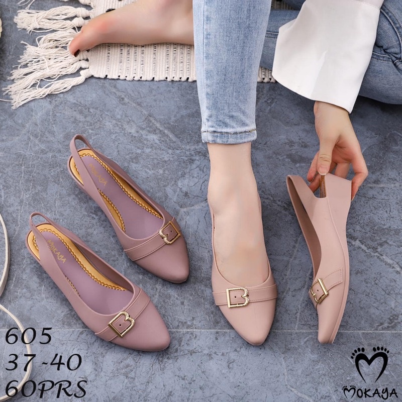 Sandal Slop Sepatu Let Import Mokaya 605
