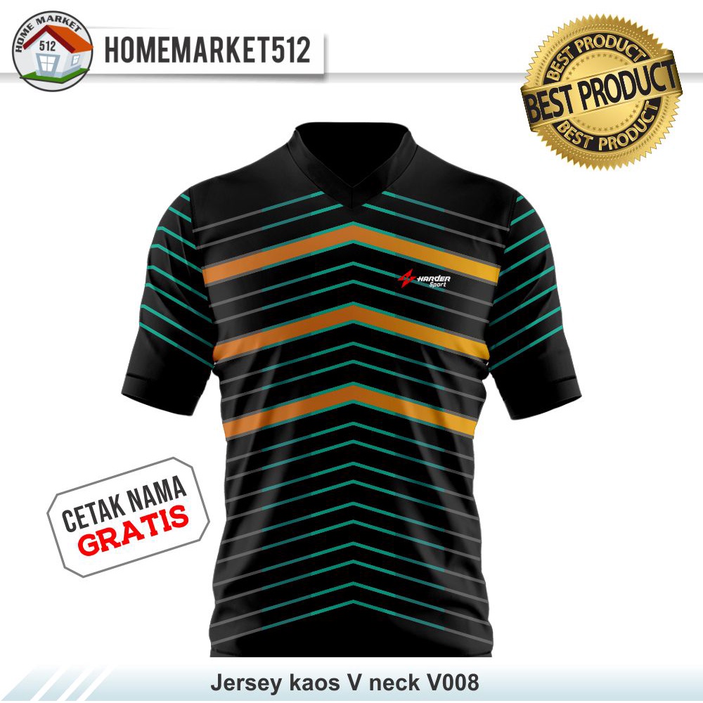 Baju Jersey Kaos V nek V008 Kaos Jersey Dewasa Premium | HOMEMARKET512-0