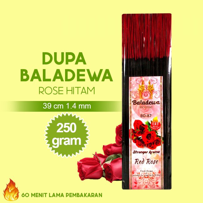 Dupa/ Hio Wangi Harum Baladewa 39 cm 250 gram Rose hitam