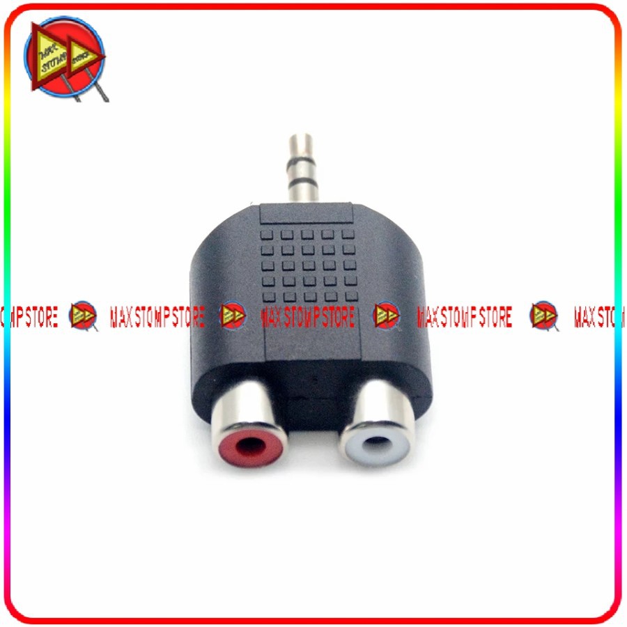 Jack Converter Audio 1 ke 2 Aux 3.5 RCA Jek Hp Speaker Aktif Tape