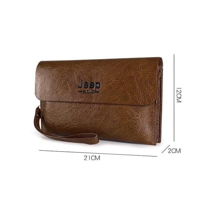 Dompet panjang JEEP pria - clutch bag handbag tas tangan kulit