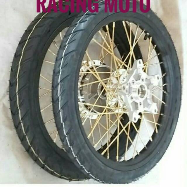 PAKET VELG ROSSI RING 17-140 KOMPLIT BAN FDR MOTOR CBR150 NEW -CB150R-CB LAMA SEPAKET LENGKAP