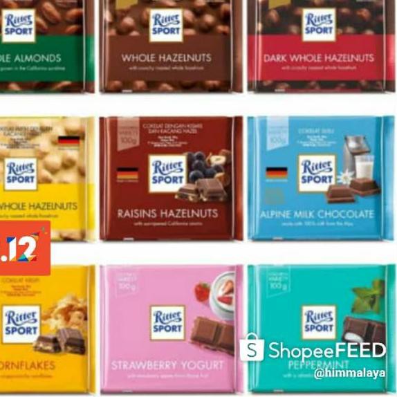 

[Terlaris Today] Rittersport coklat All varian 100gr