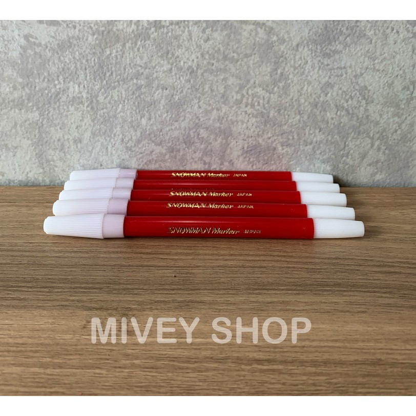 

Spidol Snowman Marker Kecil PW-1A - Merah (6 Pcs)