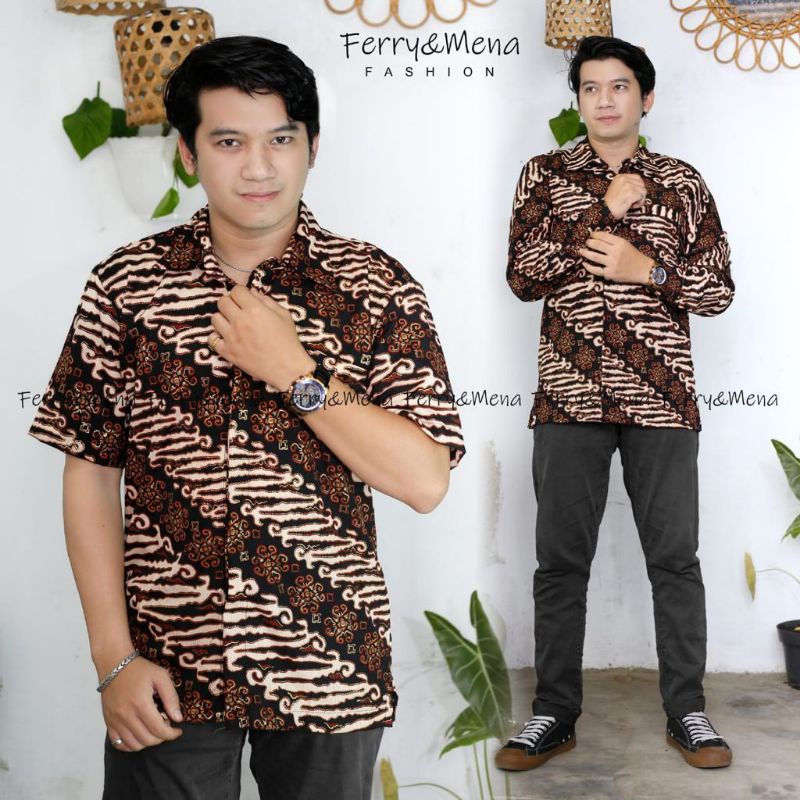 Kemeja batik pria // kemeja batik couple // kemeja batik lengan panjang dan pendek