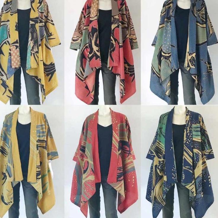Terbagus.. LONG CARDI BATIK ASIMETRIS | LONG VEST BATIK WANITA ASIMETRIS