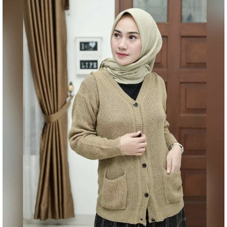 Cardigan Rajut Wanita Premium Cardigan merissa Outer Rajut Cardigan Crop Wanita Cardigan Crop Tebal