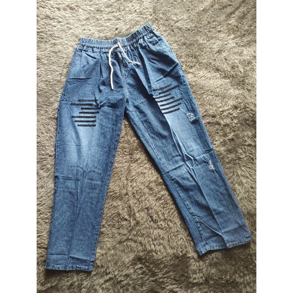 Celana jeans wanita bordir asli