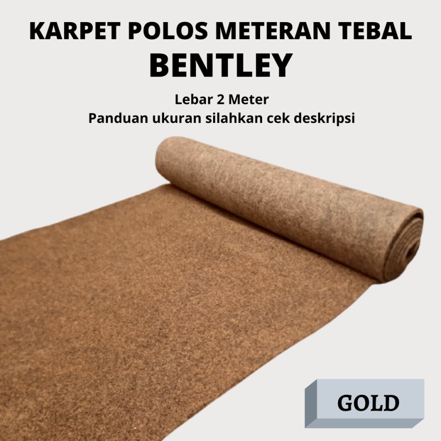Karpet Bludru BENTLEY Bulu Tebal 1m x 2m, Karpet Brudu Murah Exhibition, Alas duduk, Alas Kasur-GOLD