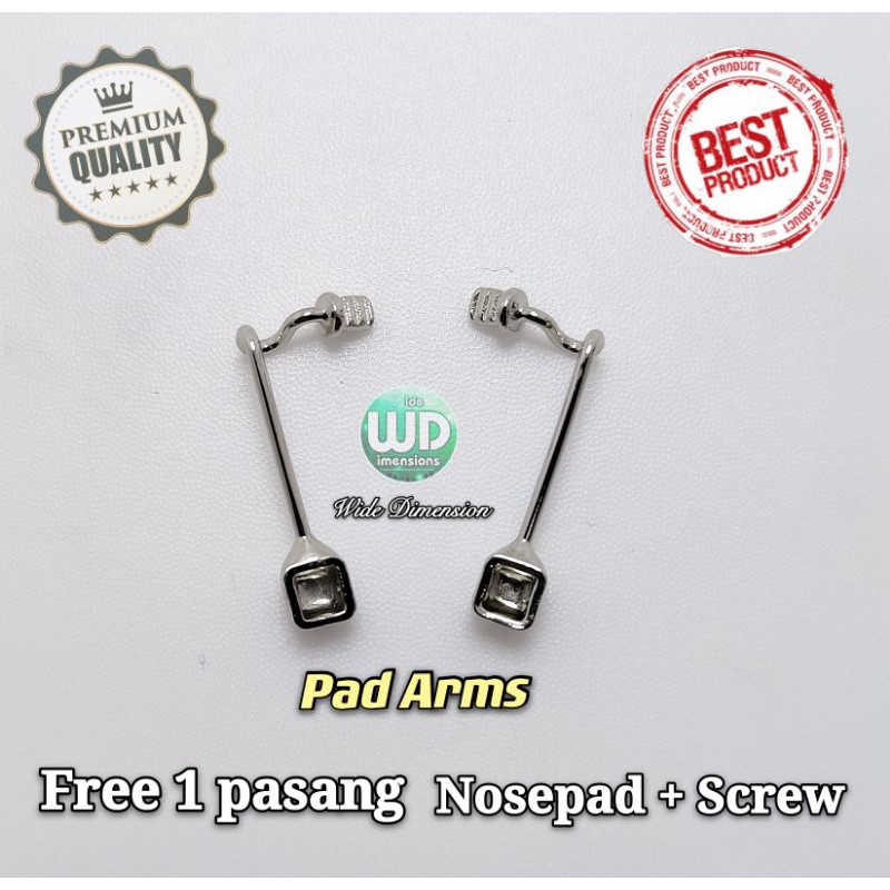 Besi Nosepad Tungkai Kacamata Pad Arm Guard Arms Akar Nosepad Stainless Nosepad Bantalan Hidung