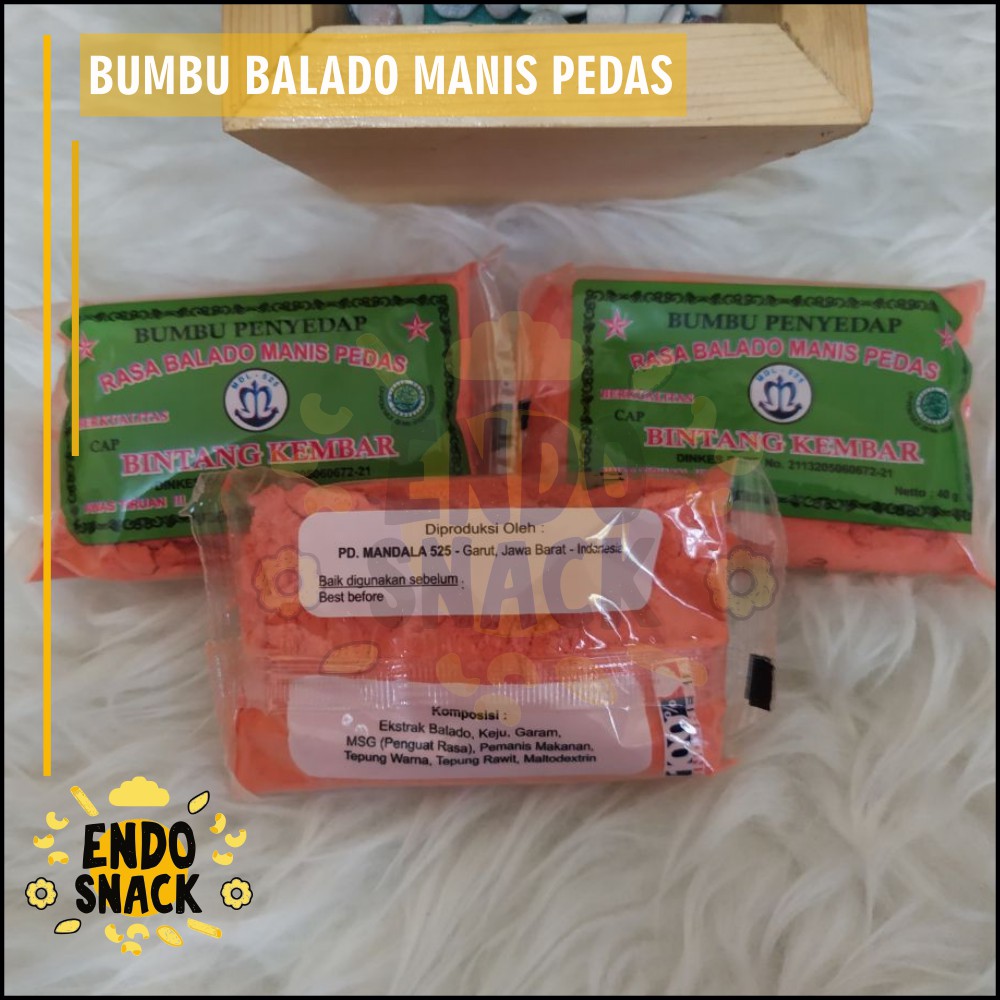 40Gr Bumbu Penyedap Rasa Balado Manis Pedas MDL-525 untuk Baso Aci, Cimol, Seblak