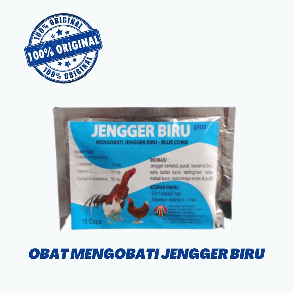 JENGGER BIRU plus 10 caps kapsul Obat Mengobati Jengger Biru Blue Comb Ayam