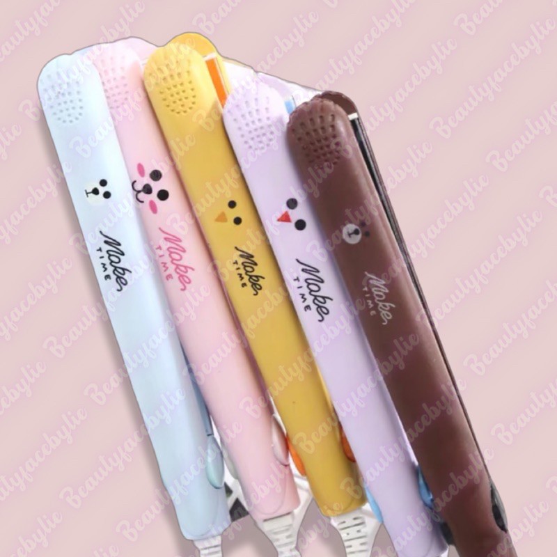 Alat Catok Rambut Mini Karakter 2in1 Catokan Lurus Curly
