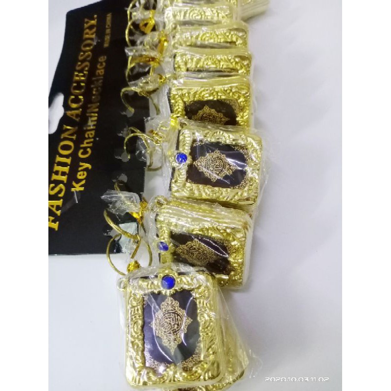Gantungan kunci Al Quran Silver/Gold isi 12pcs