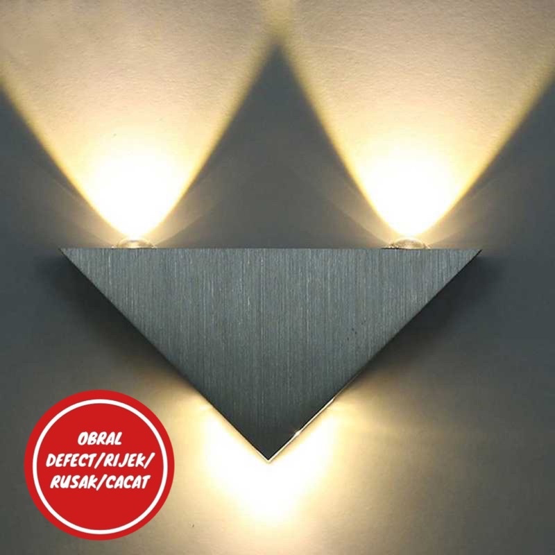 [OBRAL RIJEK] Lampu Hias Dinding LED Modern Triangle Aluminium 3W ABD-3W-SJX