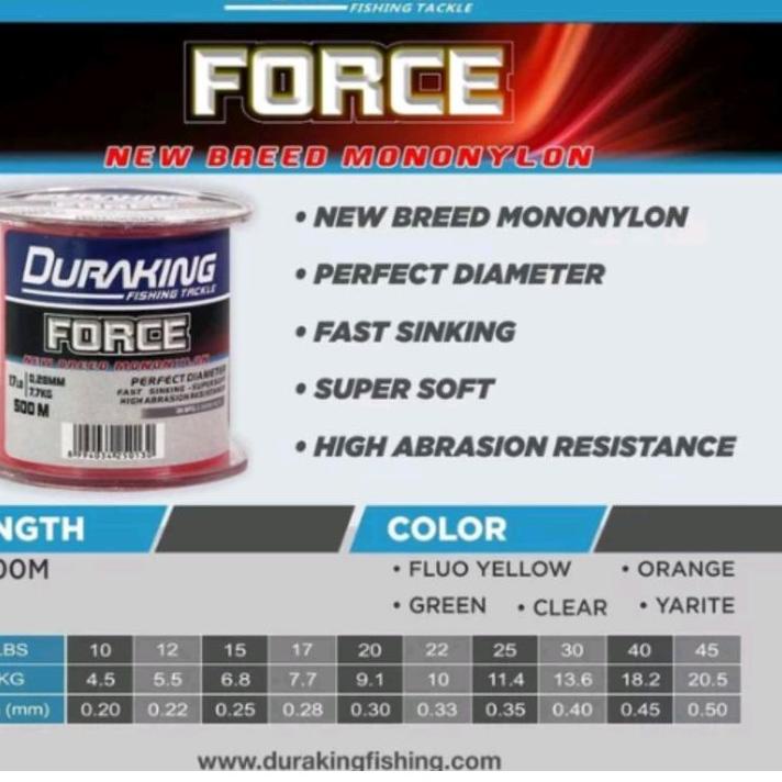 Hot Sale senar duraking force 500 meter senar pancing ~